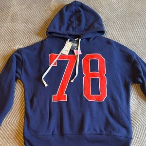 Goodfellow & Co Blue Hoodie with Red Numbers